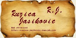 Ružica Jasiković vizit kartica